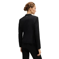 Virgin Wool Single-Breasted Blazer