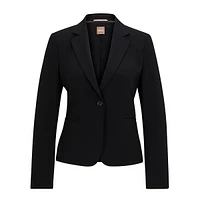 Virgin Wool Single-Breasted Blazer