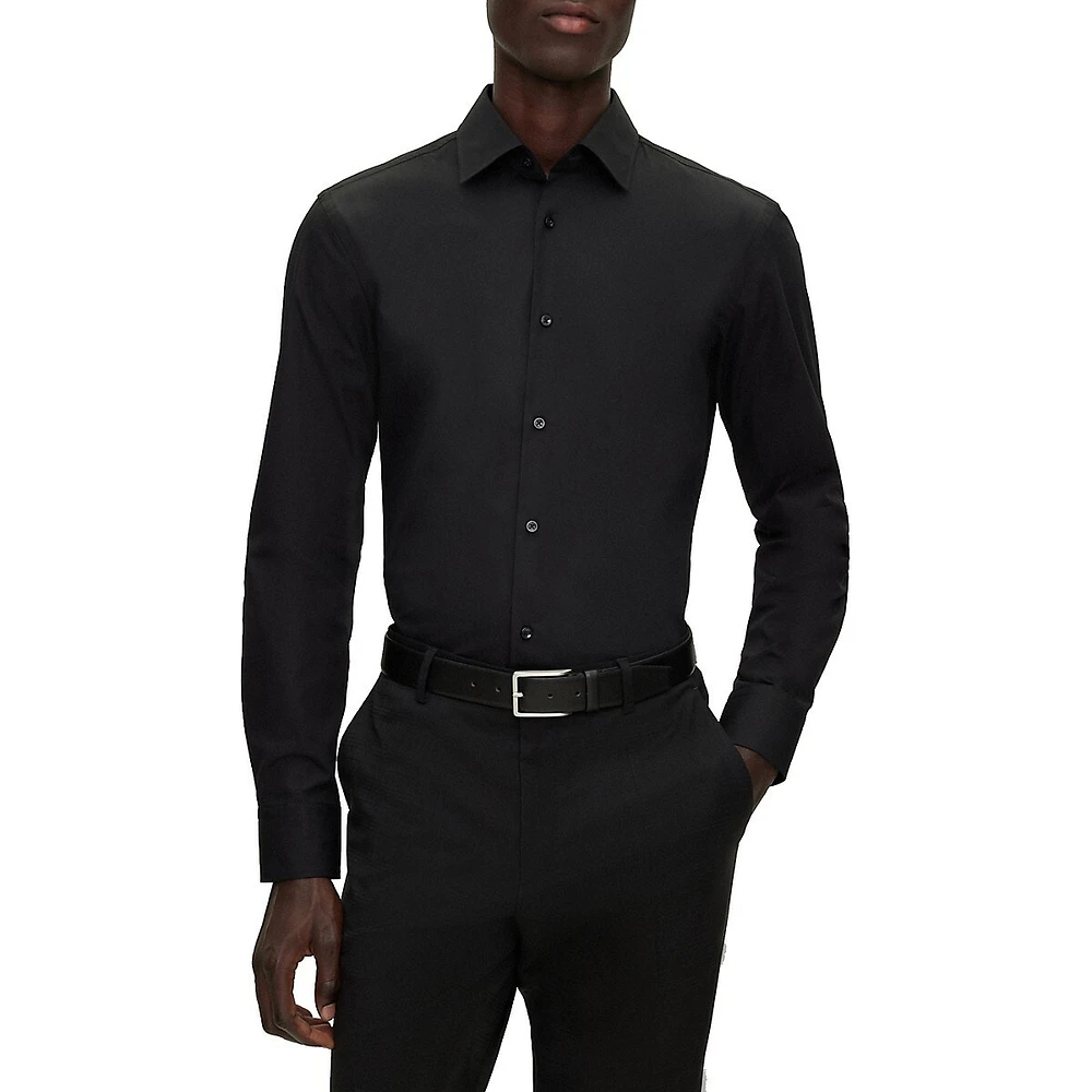 Slim-Fit Cotton Poplin-Weave Shirt