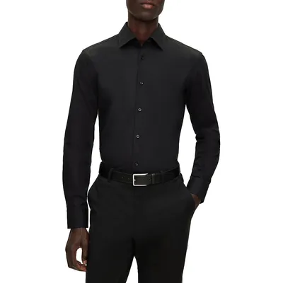 Slim-Fit Cotton Poplin-Weave Shirt