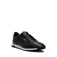 Men's Perforated LeatherLow-Top Trainers