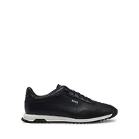 Men's Perforated LeatherLow-Top Trainers