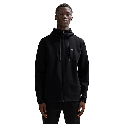 Cotton-Blend Zip-Up Hoodie With HD Logo Print