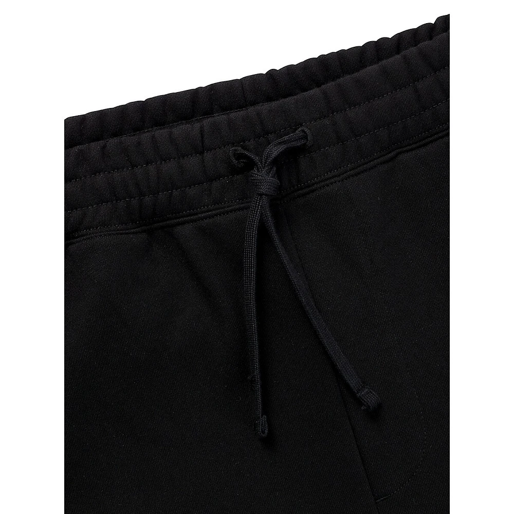 Cotton-Terry Tracksuit Pants With Puffed Flame Logo