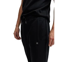 Stretch-Cotton Track Pants With Stacked Logo
