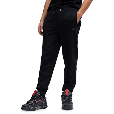 Stretch-Cotton Track Pants With Stacked Logo