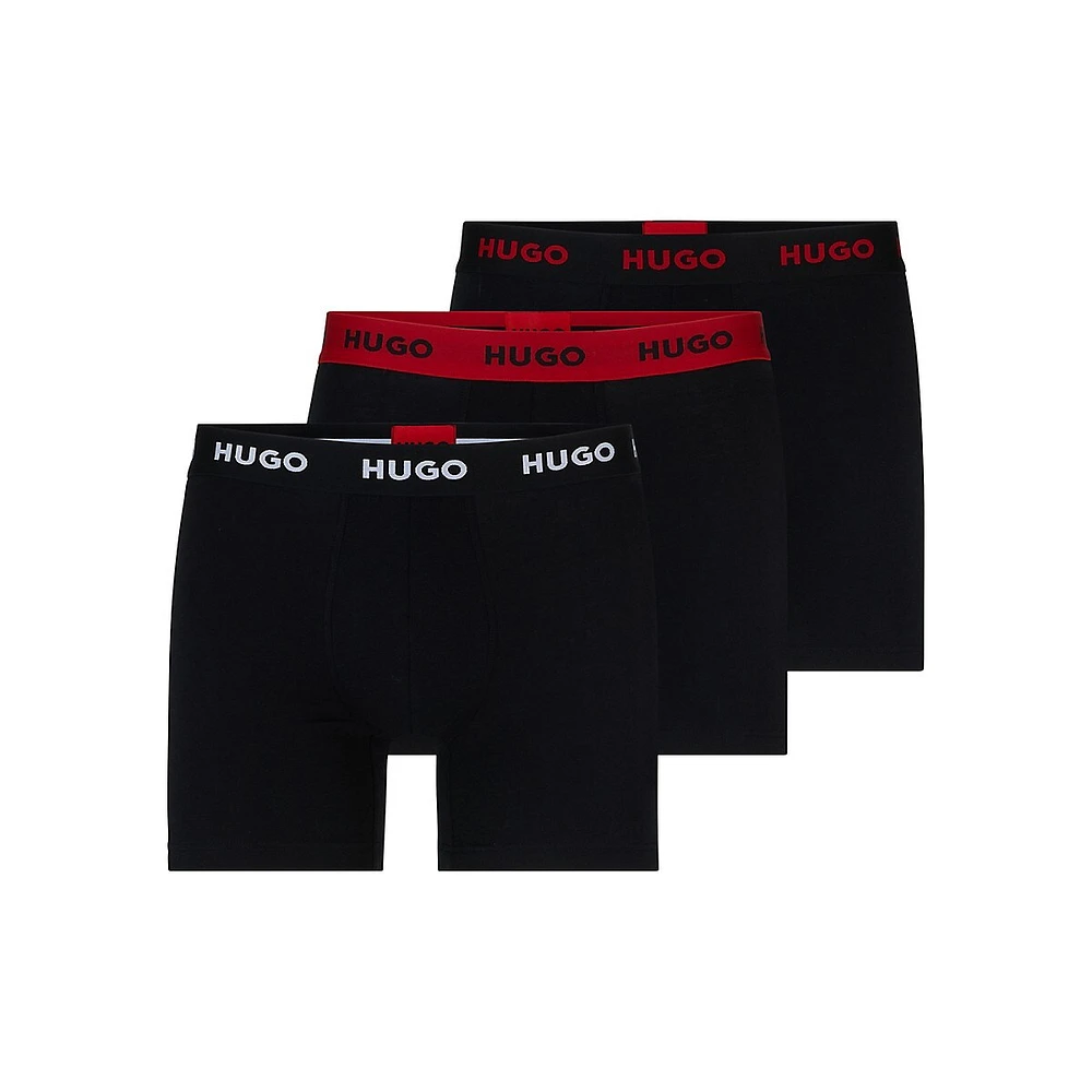 3-Pack Regular-Rise Stretch-Cotton Boxer Briefs