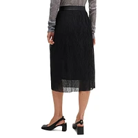 Stretch-Tulle Pencil Skirt