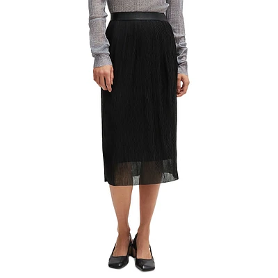 Stretch-Tulle Pencil Skirt