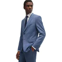 Slim-Fit Check Virgin Wool Serge Suit