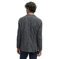 Micro-Patterned Stretch Jersey Blazer