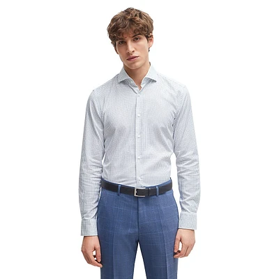 Slim-Fit Printed Oxford Shirt