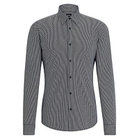 Slim-Fit Performance-Stretch Printed Shirt