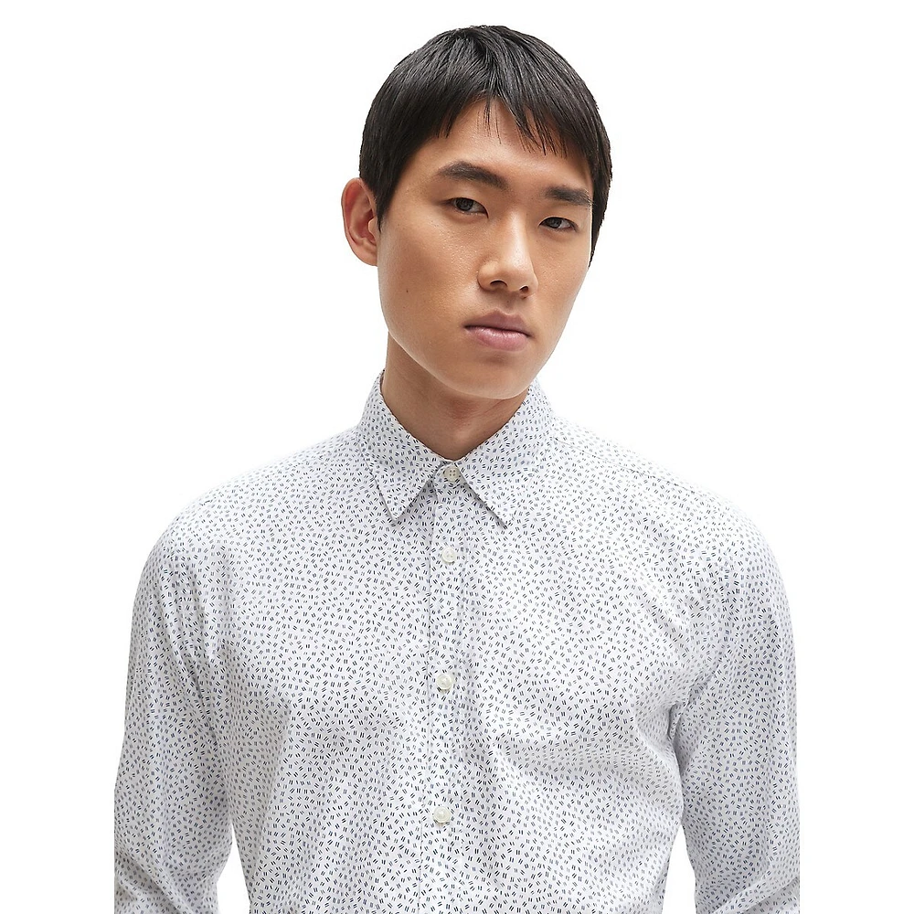 Regular-Fit Printed Oxford Shirt