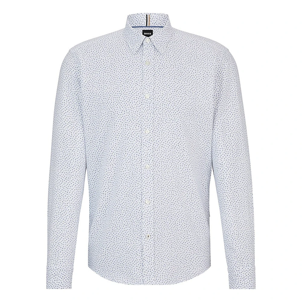 Regular-Fit Printed Oxford Shirt