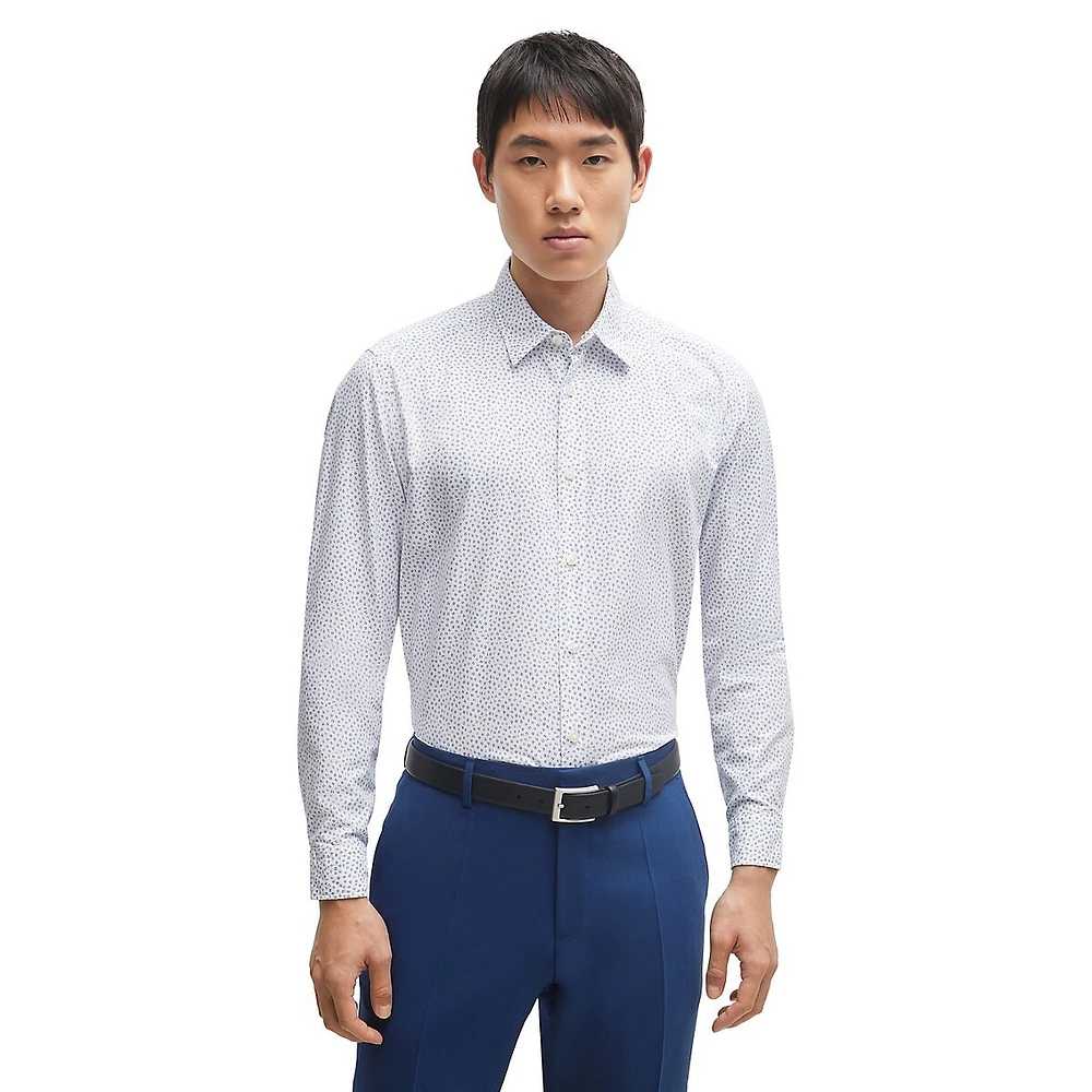 Regular-Fit Printed Oxford Shirt