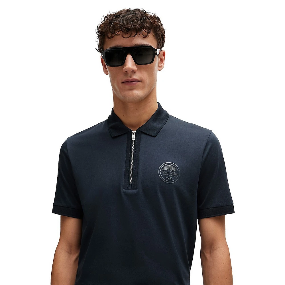 Porsche x BOSS Zipneck Polo Shirt