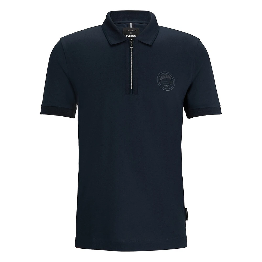 Porsche x BOSS Zipneck Polo Shirt