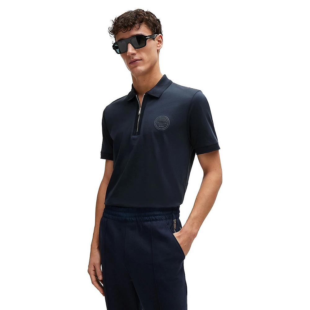 Porsche x BOSS Zipneck Polo Shirt