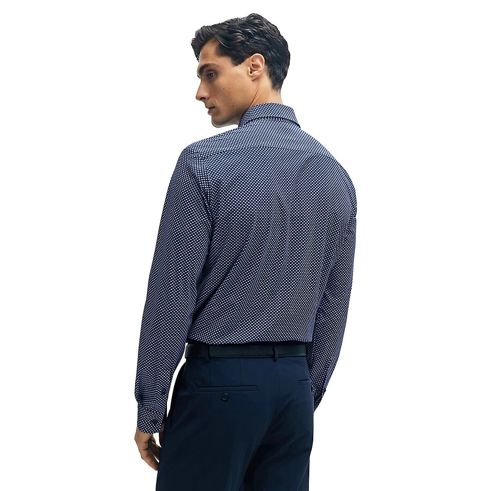 Slim-Fit Performance-Stretch Printed Shirt