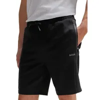 Drawstring Logo Zip-Pocket Shorts