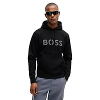 Cotton-Blend Hoodie With Sandwich-Logo Print