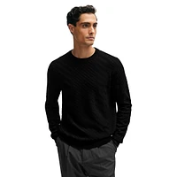 Wool-Blend Graphic-Jacquard Sweater