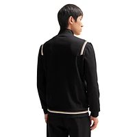 Cotton-Blend Zip-Up Sweatshirt With Signature-Stripe Details