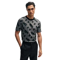 Signature-Print Jacquard T-Shirt