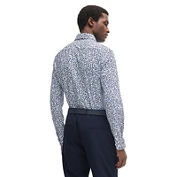 Slim-Fit Printed Performance-Stretch Shirt