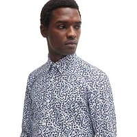 Slim-Fit Printed Performance-Stretch Shirt