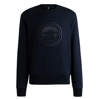 Porsche x BOSS Mercerized-Cotton Sweatshirt With Embroidered Logo