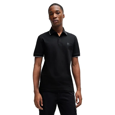 Slim-Fit Washed Stretch-Piqué Polo Shirt