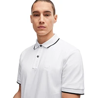 Slim-Fit Washed Stretch-Piqué Polo Shirt