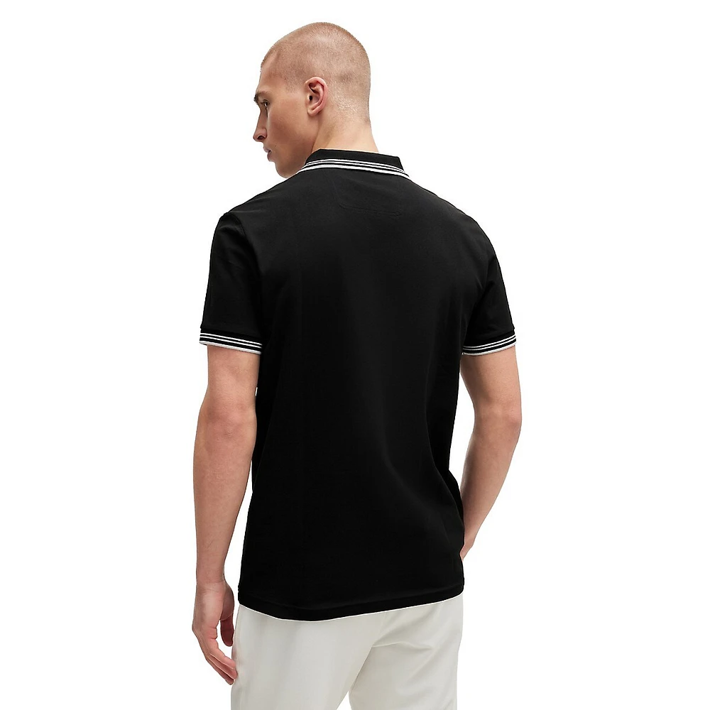 Slim-Fit Stretch-Cotton Ringer Polo Shirt