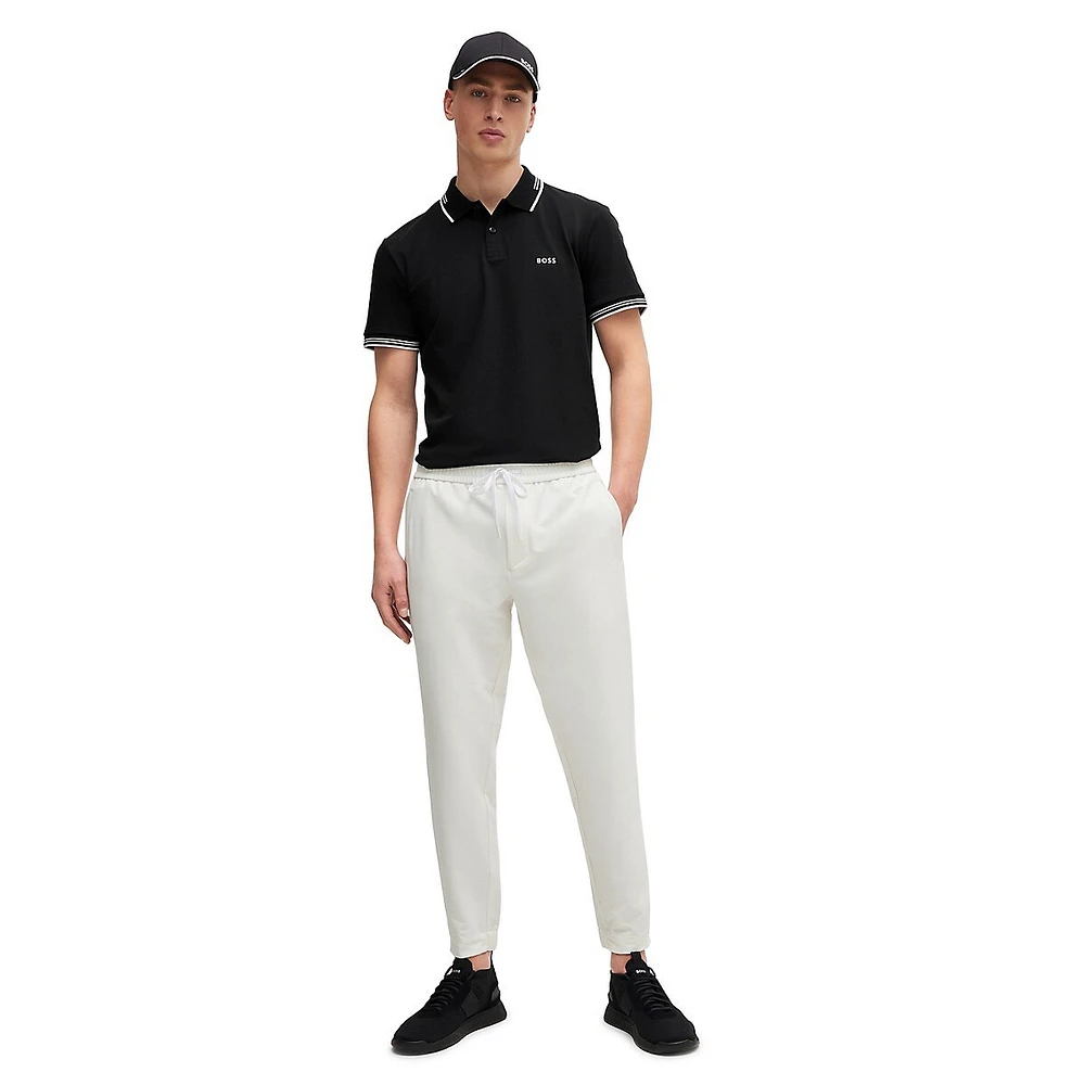 Slim-Fit Stretch-Cotton Ringer Polo Shirt