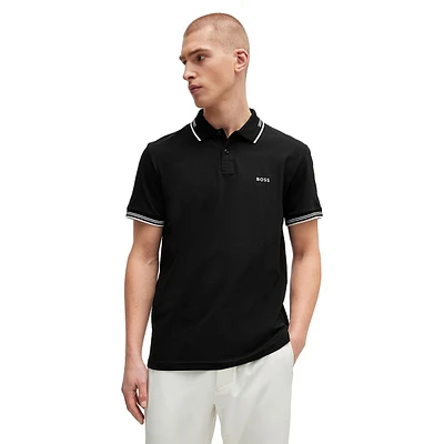 Slim-Fit Stretch-Cotton Ringer Polo Shirt