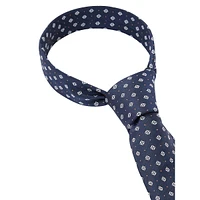 Jacquard-Motif Silk-Blend Tie