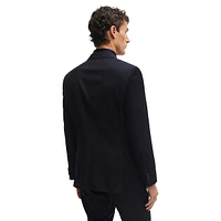 Slim-Fit Micro-Pattern Wool Suit