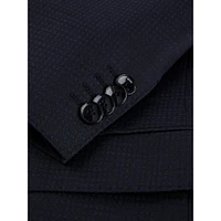 Slim-Fit Micro-Pattern Wool Suit