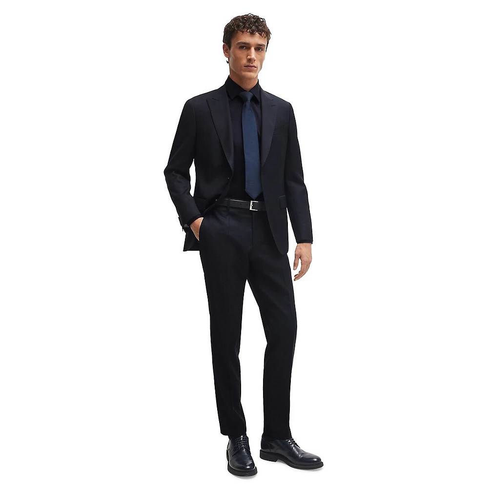 Slim-Fit Wool-Blend Tuxedo Suit