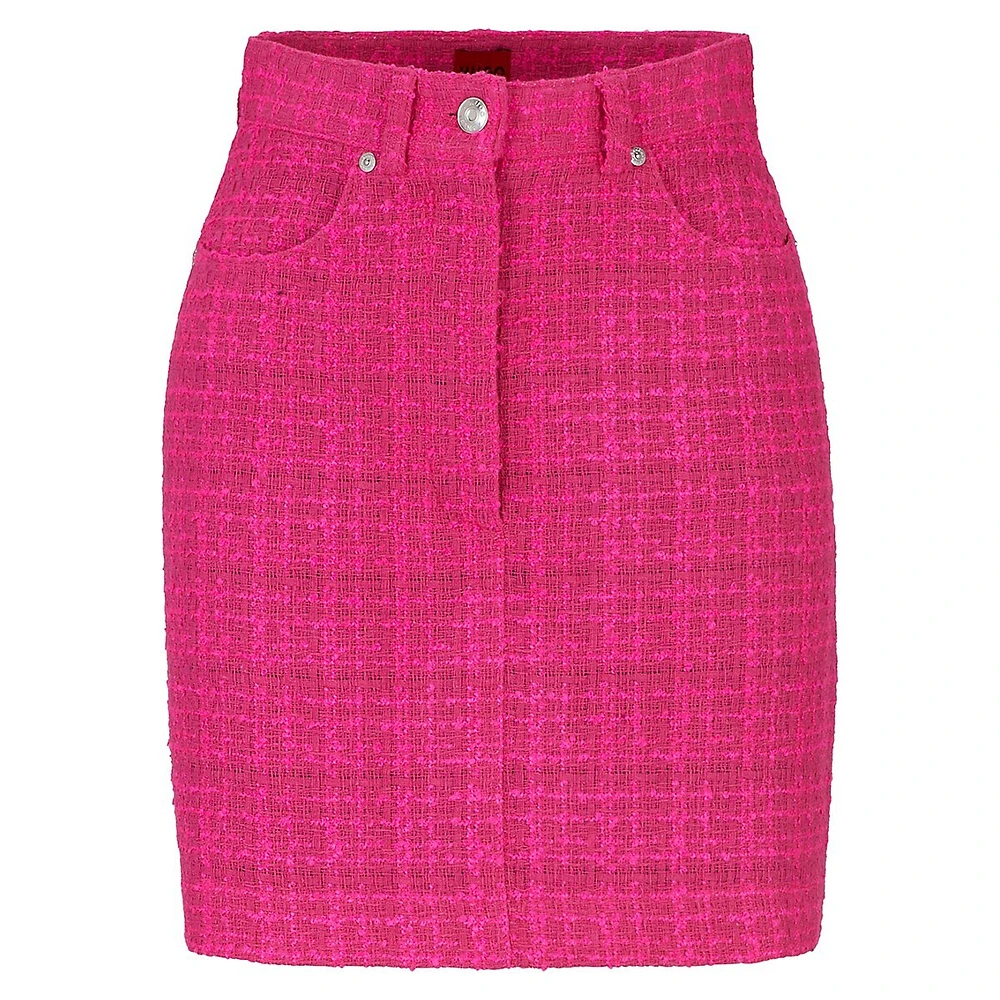 Bouclé Fabric Mini Skirt