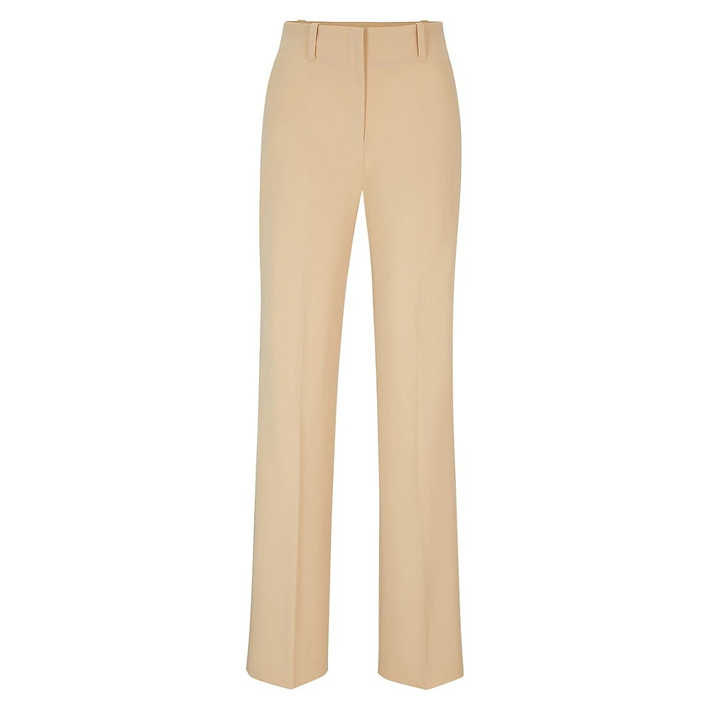 Regular-Fit Stretch Wide-Leg Pants