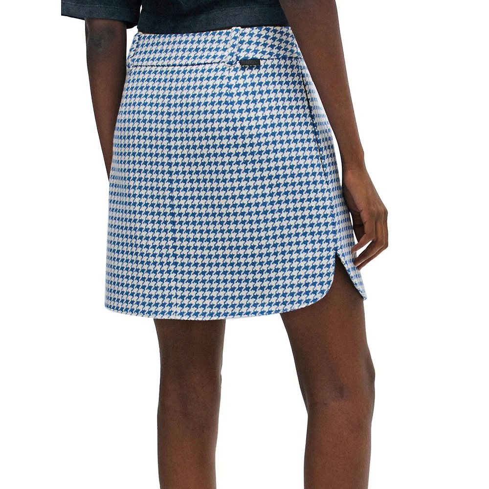 Houndstooth Mini Skirt