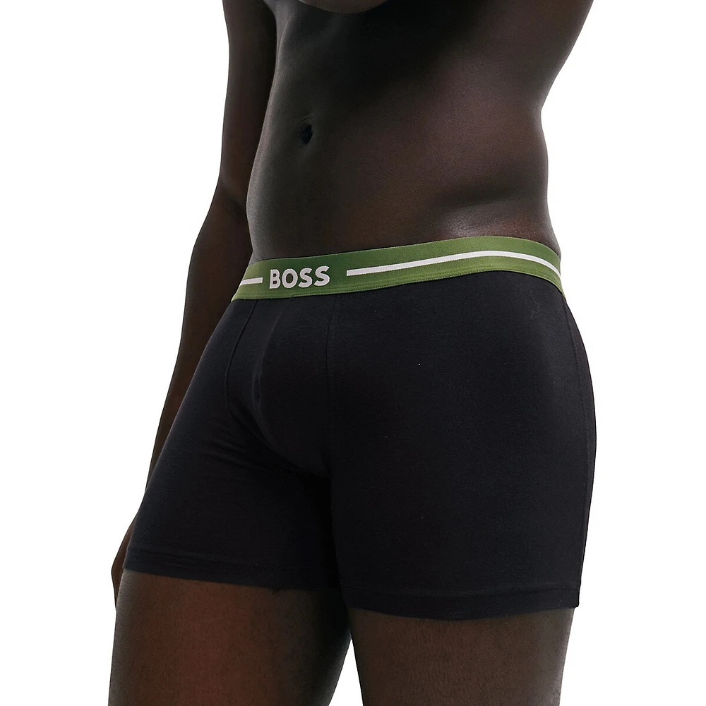 3-Pack Stretch-Cotton Logo Boxer Briefs