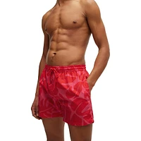 Leaf-Print Quick-Dry Swimshorts