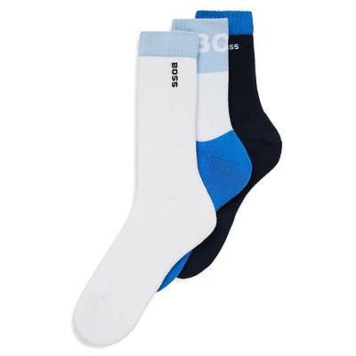Men's 3-Pair IconicBlock Crew Socks Pack