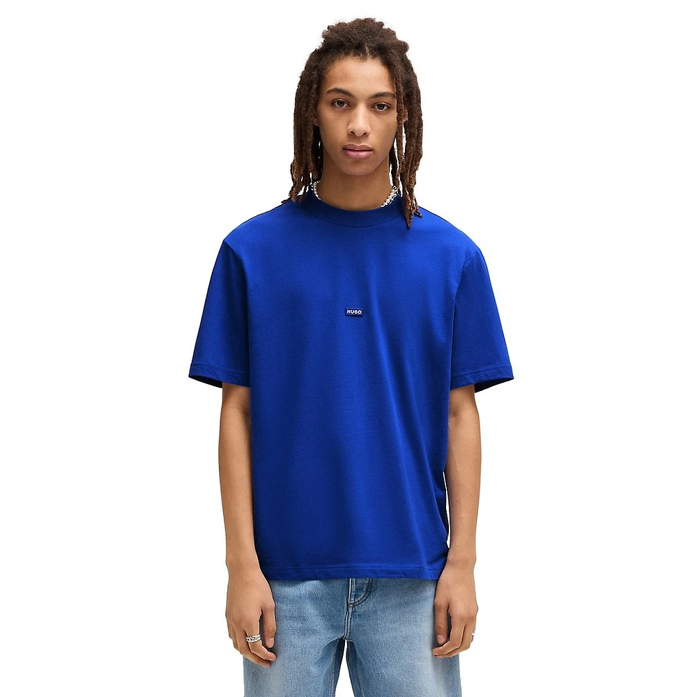 Blue Logo Patch Jersey T-Shirt