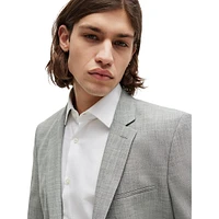 Extra Slim-Fit Linen-Look Patterned Suit