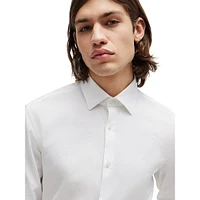 Slim-Fit Stacked-Logo Jacquard Shirt